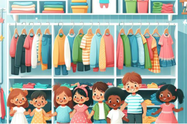 illustratie kleerkast kinderen